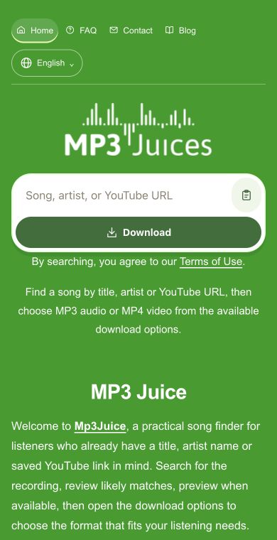 The search field is where you enter a title, artist or YouTube URL. - Mp3Juice